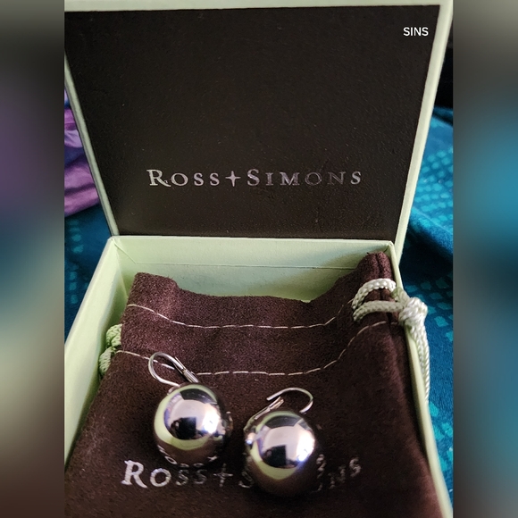 Ross-Simons Jewelry - Ross-Simons Italian 15.58mm Sterling Silver Big Bead Drop Earrings
